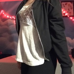 Simple black cropped jacket